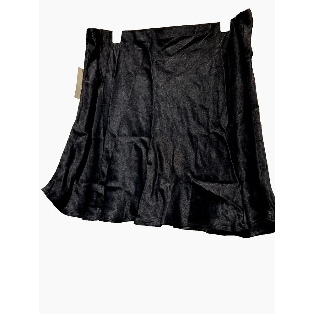 ANTHROPOLOGIE BLACK ABOVE THE KNEE LENGTH SKIRT NWT SIZE XL - Picture 2 of 7